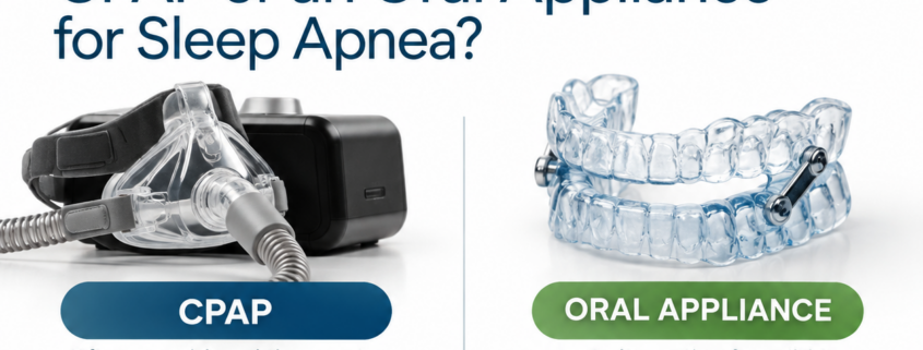 CPAP vs. Oral Appliance Therapy for obstructive sleep apnea treatment at Comprehensive Sleep Care Center